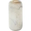 Ginger Birch Studio Cream Glass Vase In Cream