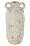 Ginger Birch Studio Cream Magnesium Oxidized Vase In Cream