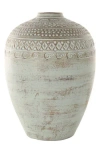 Ginger Birch Studio Green Ceramic Vase In Green