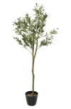 Ginger Birch Studio Green Faux Foliage Artificial Olive Tree In Green