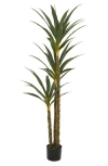 Ginger Birch Studio Green Faux Foliage Potted Artificial Tree In Green