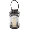 Ginger Birch Studio Metal Candle Lantern In Black