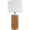 Ginger Birch Studio Rattan Table Lamp In Brown