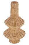 Ginger Birch Studio Rattan Vase In Brown