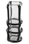 Ginger Birch Studio Recycled Glass Vase In Black
