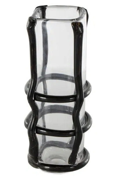 Ginger Birch Studio Recycled Glass Vase In Black