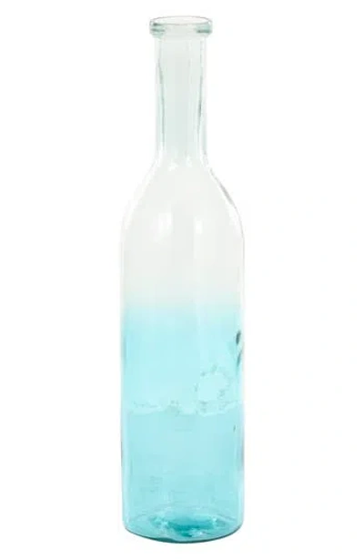 Ginger Birch Studio Recycled Glass Vase In Teal