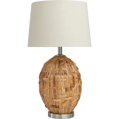 Ginger Birch Studio Seagrass Table Lamp In Brown