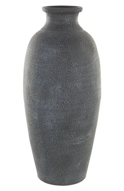 Ginger Birch Studio Terracotta Ceramic Vase In Black