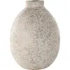 Ginger Birch Studio Textured Clay Vase In Beige
