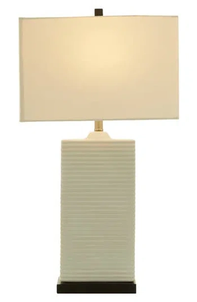 Ginger Birch Studio White Ceramic Table Lamp In Neutral