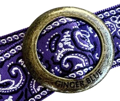 Ginger Blue City Limits Paisley Woven Belt In Purple