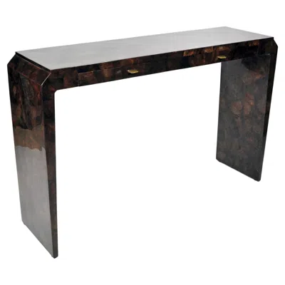 Pre-owned Ginger Brown Art Deco Console In Brown Marquetry By