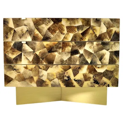 Pre-owned Ginger Brown Chest Of Drawers In Parchment And Fugu By