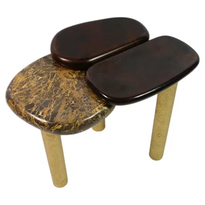 Pre-owned Ginger Brown Side Table In Multi Brown Marquetries By