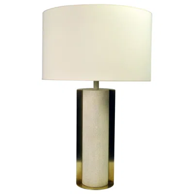 Pre-owned Ginger Brown Table Lamp Eclipse In Shagreen And Brass By