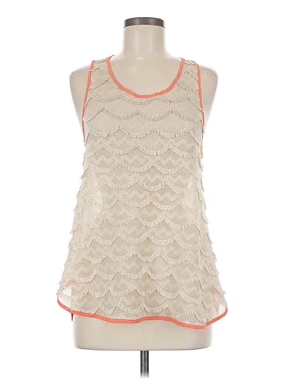 Pre-owned Ginger G Sleeveless Blouse In Ivory