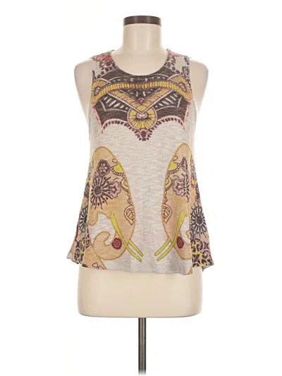 Pre-owned Ginger G Sleeveless Blouse In White