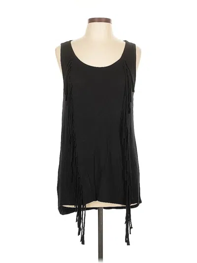 Pre-owned Ginger G Sleeveless Top Black Scoop Neck Tops