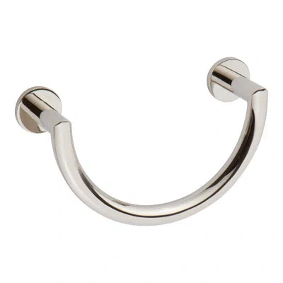 Ginger Kubic Wall Mount Towel Ring In Polished Nickel