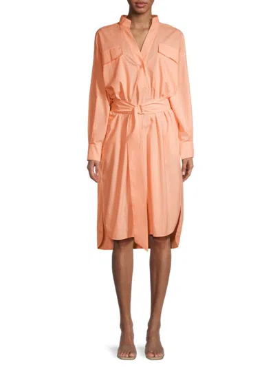 Ginger & Smart Women's Keepsake Cotton Shirtdress In Peach Fizz