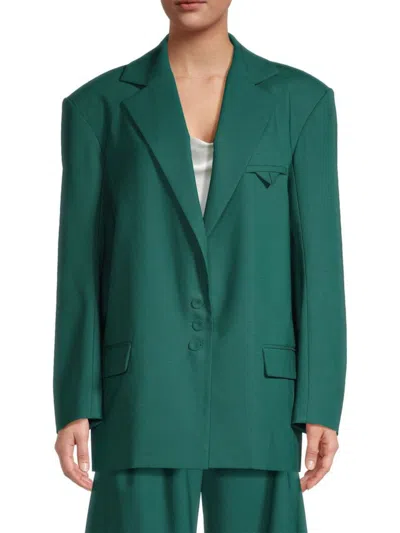 Ginger & Smart Women's Simpatico Oversized Wool Blazer In Emerald