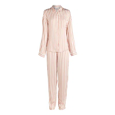 Gingerlilly Sleepwear Women's Neutrals Axelle Tan Stripe Pyjama In Brown