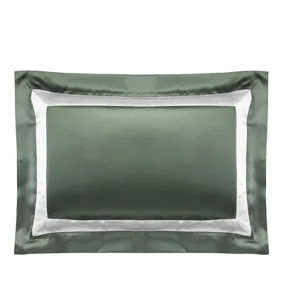 Gingerlily Ashdown Oxford Silk Pillowcase, King In Green