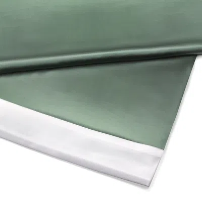 Gingerlily Ashdown Silk Flat Sheet, Queen In Green