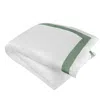 Gingerlily Silk Ebury King Duvet Cover In White/green