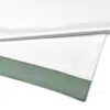 Gingerlily Ebury Silk Flat Sheet, Queen In White/green