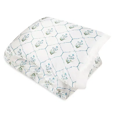 Gingerlily Forget Me Not Silk Duvet Cover, King In White