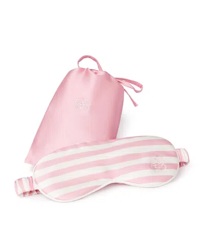 Gingerlily Mulberry Silk Eye Mask And Storage Pouch In Pink