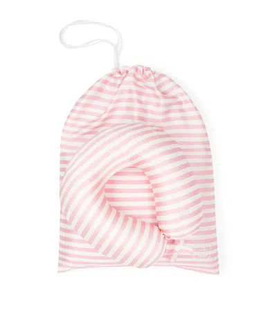 Gingerlily Mulberry Silk Travel Pillow Storage Pouch In Pink