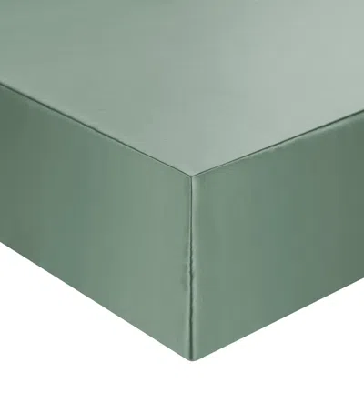 Gingerlily Silk Ashdown King Fitted Sheet In Green