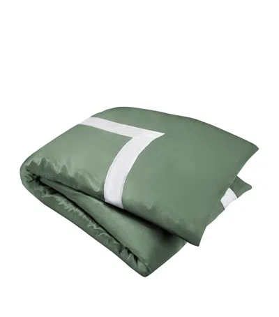 Gingerlily Silk Ashdown Super King Duvet Cover In Green