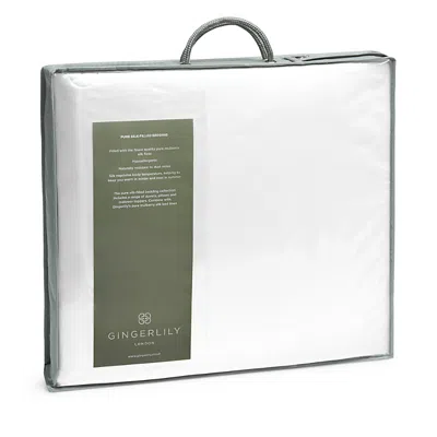 Gingerlily Silk Filled Mattress Protector, Queen In White