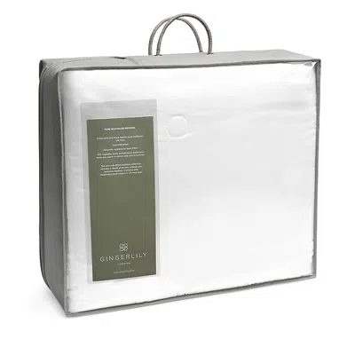 Gingerlily Silk Filled Winter Weight Comforter, King In White