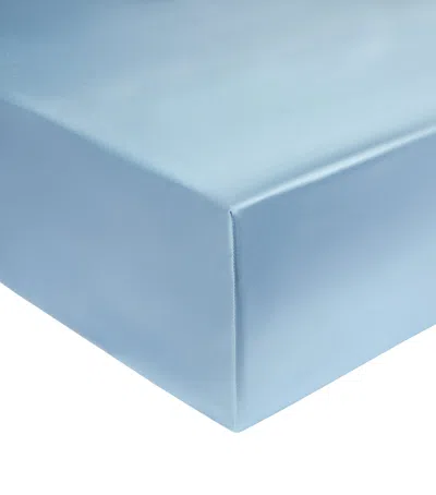 Gingerlily Silk King Fitted Sheet In Blue