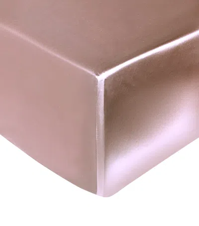 Gingerlily Silk King Fitted Sheet In Gold