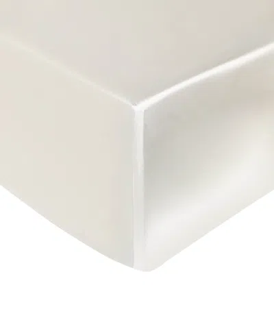 Gingerlily Silk King Fitted Sheet In Ivory