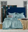 Gingerlily Silk King Flat Sheet In Green