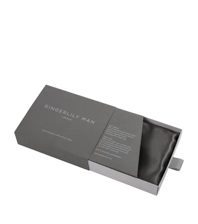 Gingerlily Silk Man Pillowcase In Grey
