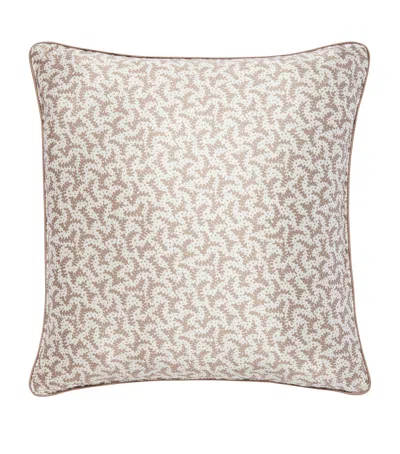 Gingerlily Silk Piped Fern Cushion