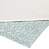 Gingerlily Silk Rattan Flat Sheet, Queen In Blue/ivory