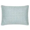 Gingerlily Silk Rattan Piped Boudoir Sham In Blue/ivory