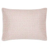 Gingerlily Silk Rattan Piped Boudoir Sham In Pink/ivory