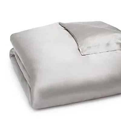 Gingerlily Silk Solid Duvet Cover, King In Silver
