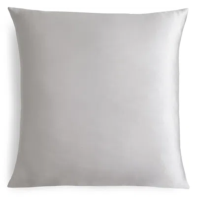 Gingerlily Silk Solid Euro Sham In Silver