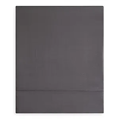 Gingerlily Silk Solid Fitted Sheet, Queen In Charcoal